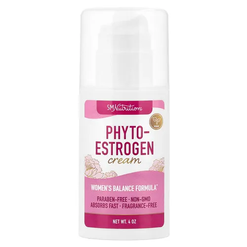 SMNutrition, Crema con fitoestrógenos, Sin fragancia, 4 oz