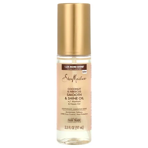 SheaMoisture, Aceite para suavizar y dar brillo, Coco e hibisco, 97 ml (3,3 oz. líq.)