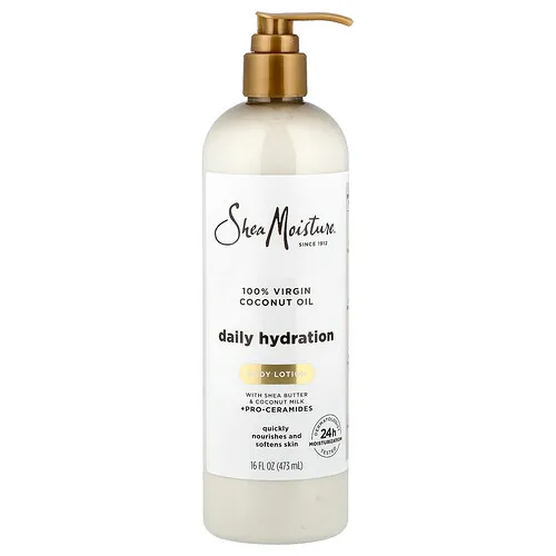 SheaMoisture, Loción corporal de hidratación diaria, Aceite de coco 100 % virgen, 473 ml (16 oz. líq.)