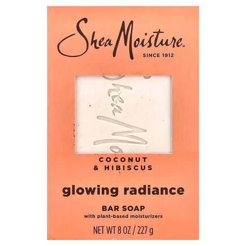SheaMoisture, Barra de jabón, Glowing Radiance, Coco e hibisco, 227 g (8 oz)