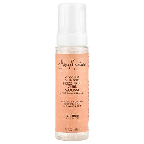 SheaMoisture, Coco e hibisco, Mousse para rizos sin frizz, 222 ml (7,5 oz líq.)