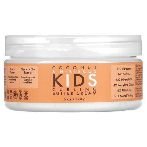 SheaMoisture, Crema de mantequilla para los rizos para niños, Coco e hibisco, 170 g (6 oz)