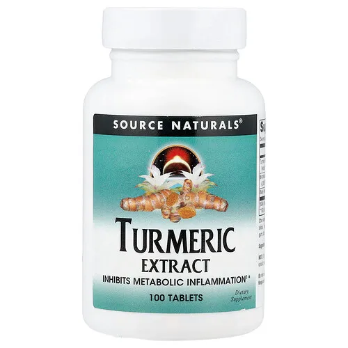Source Naturals, Extracto de cúrcuma, 100 comprimidos