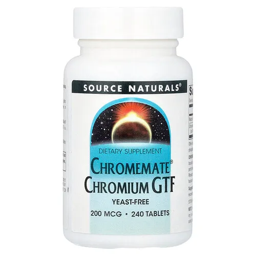 Source Naturals, Chromemate®, FTG de cromo, 200 mcg, 240 comprimidos