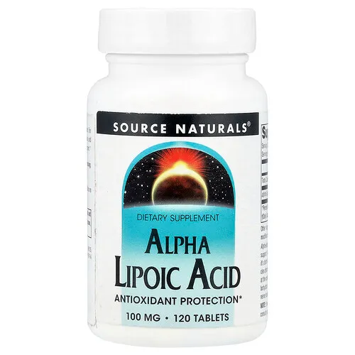 Source Naturals, Ácido alfa-lipoico, 100 mg, 120 comprimidos