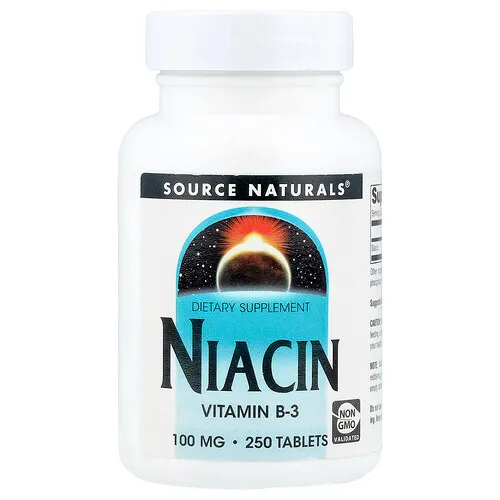 Source Naturals, Niacina, 100 mg, 250 comprimidos