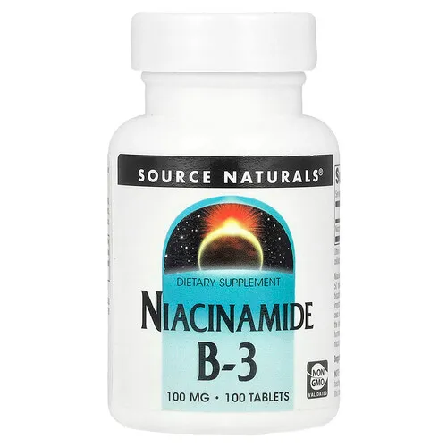 Source Naturals, Niacinamida B3, 100 mg, 100 comprimidos