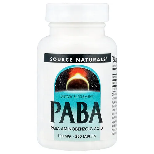 Source Naturals, PABA, 100 mg, 250 comprimidos