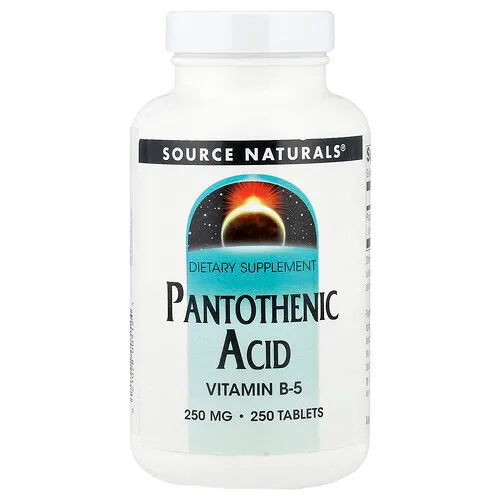 Source Naturals, Ácido pantoténico, 250 mg, 250 comprimidos
