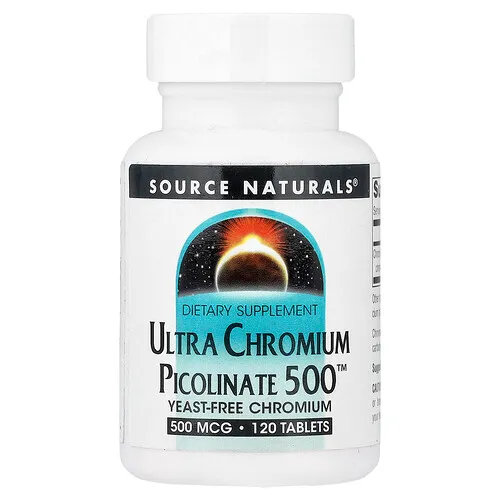 Source Naturals, Ultra Chromium Picolinate 500™, 500 mcg, 120 comprimidos
