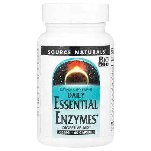 Source Naturals, Daily Essential Enzymes®, Enzimas esenciales de uso diario, 500 mg, 60 cápsulas