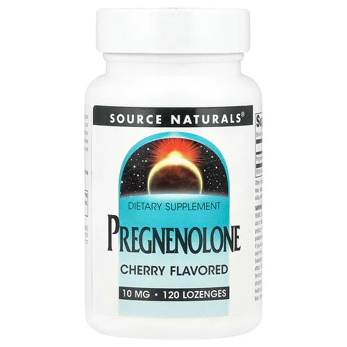 Source Naturals, Pregnenolona, Cereza, 10 mg, 120 pastillas