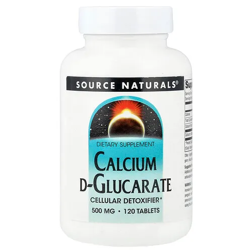 Source Naturals, D-glucarato de calcio, 120 comprimidos (500 mg por comprimido)