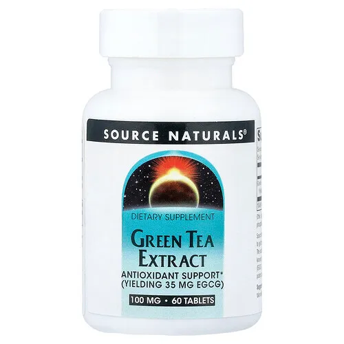 Source Naturals, Extracto de té verde, 60 comprimidos (100 mg por comprimido)