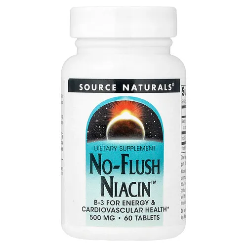 Source Naturals, No-Flush Niacin™, 60 comprimidos