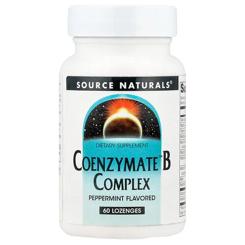 Source Naturals, Complejo de vitaminas B Coenzymate™, Menta, 60 pastillas