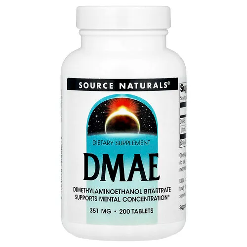 Source Naturals, DMAE, 351 mg, 200 Comprimidos