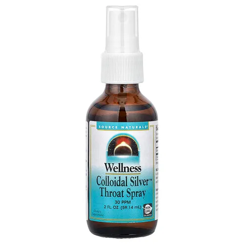 Source Naturals, Spray para la garganta Wellness Colloidal Silver™, 59,14 ml (2 oz. líq.)