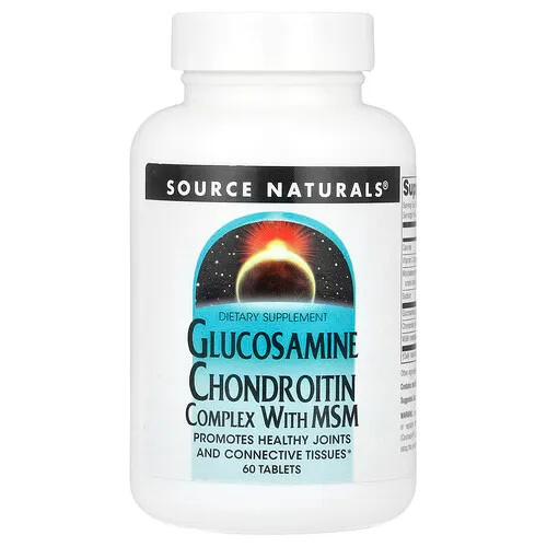 Source Naturals, Complejo de glucosamina y condroitina con MSM, 60 comprimidos