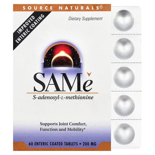 Source Naturals, SAMe, 60 comprimidos con recubrimiento entérico (200 mg por comprimido)