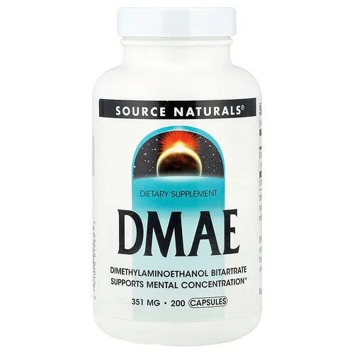 Source Naturals, DMAE, 351 mg, 200 cápsulas