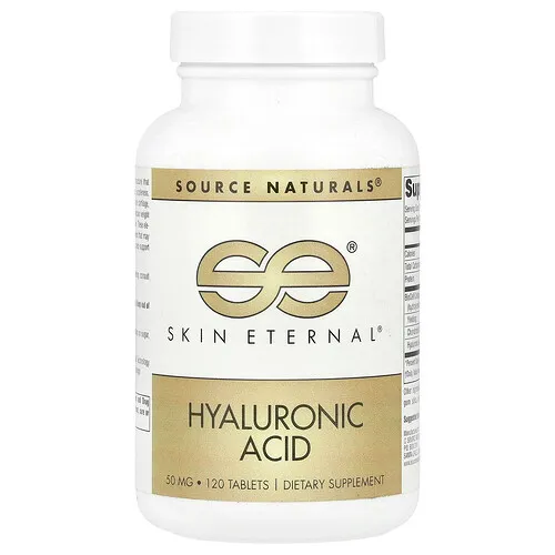 Source Naturals, Skin Eternal®, Ácido hialurónico, 120 comprimidos