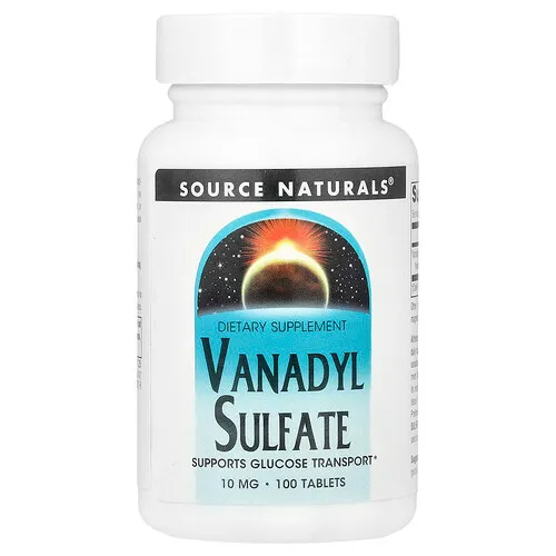 Source Naturals, Vanadilo sulfato, 10 mg, 100 comprimidos