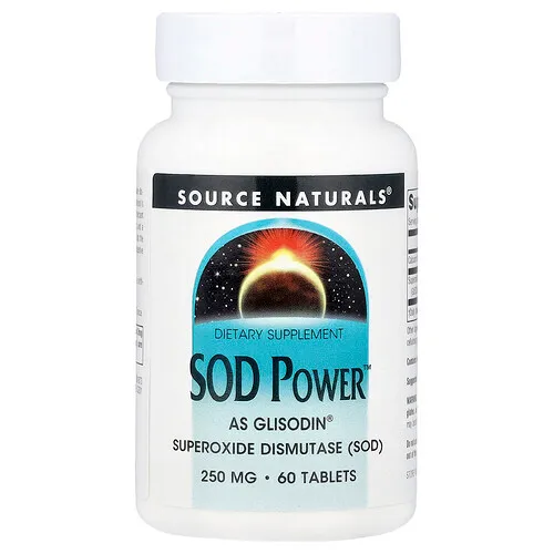 Source Naturals, SOD Power™, Suplemento de superóxido dismutasa, 250 mg, 60 comprimidos