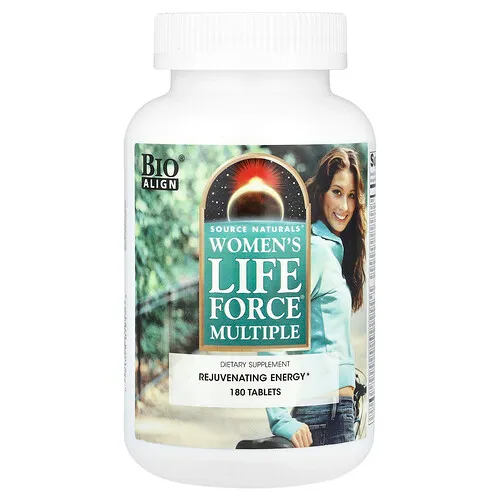 Source Naturals, Suplemento multivitamínico para mujeres, Life Force®, 180 comprimidos