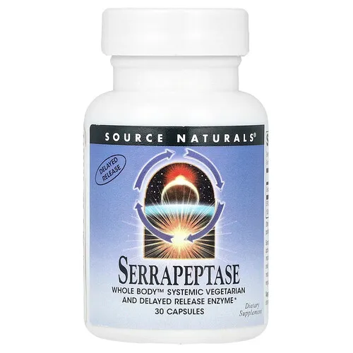 Source Naturals, Serrapeptasa, 30 cápsulas (60.000 SPU por cápsula)