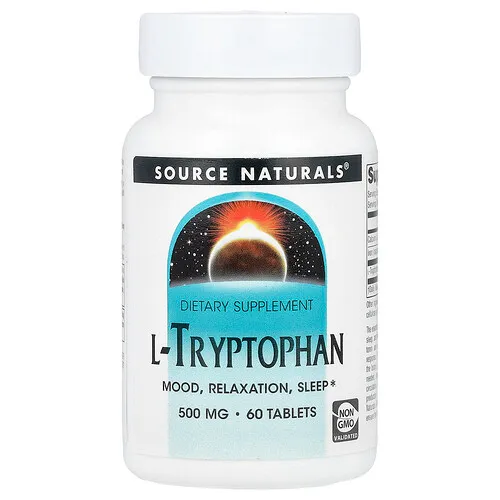 Source Naturals, L-triptófano, 500 mg, 60 comprimidos (166 mg por comprimido)
