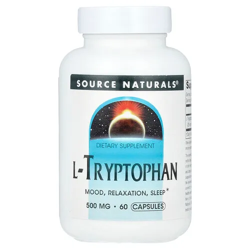 Source Naturals, L-triptófano, 500 mg, 60 cápsulas
