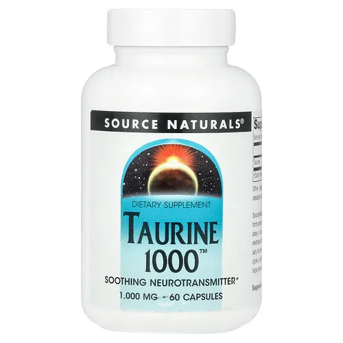 Source Naturals, Taurine 1000™, 1000 mg, 60 cápsulas