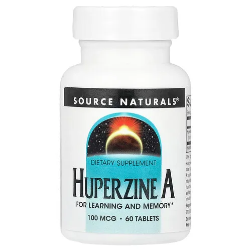 Source Naturals, Huperzina A, 100 mcg, 60 comprimidos