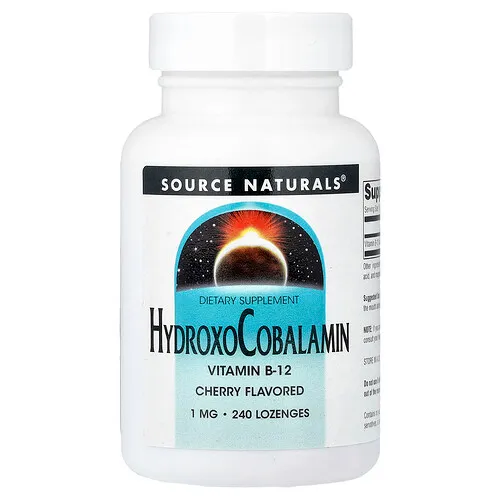 Source Naturals, Hidroxocobalamina, Cereza, 1 mg, 240 pastillas