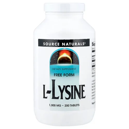 Source Naturals, L-lisina, 1000 mg, 200 comprimidos