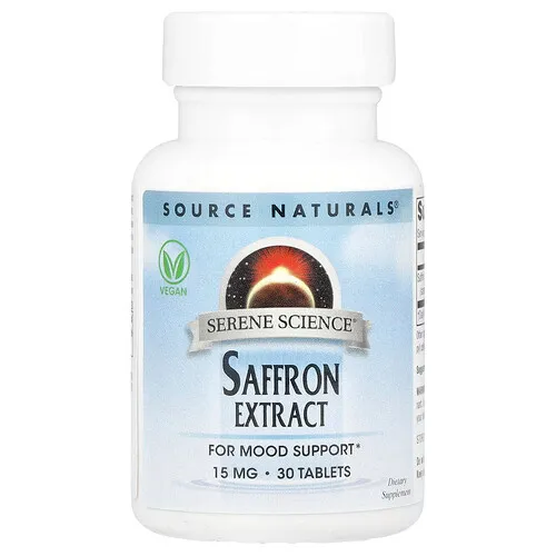 Source Naturals, Serene Science®, Extracto de azafrán, 15 mg, 30 comprimidos