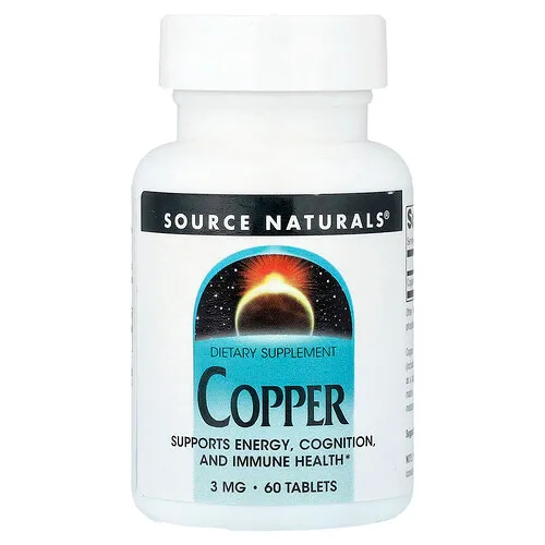 Source Naturals, Cobre, 3 mg, 60 comprimidos