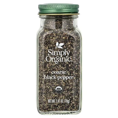 Simply Organic, Pimienta negra gruesa orgánica`` 70 g (2,47 oz)