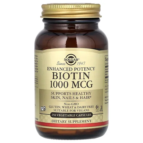 Solgar, Biotina, 1000 mcg, 250 cápsulas vegetarianas
