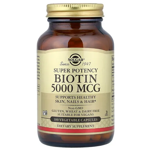 Solgar, Biotina, 100 cápsulas vegetales