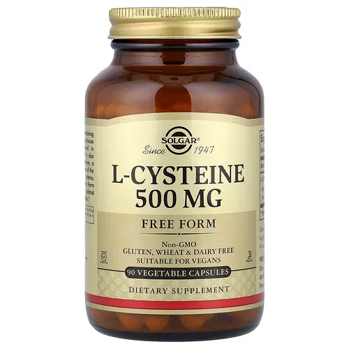 Solgar, L-cisteína, 500 mg, 90 cápsulas vegetales