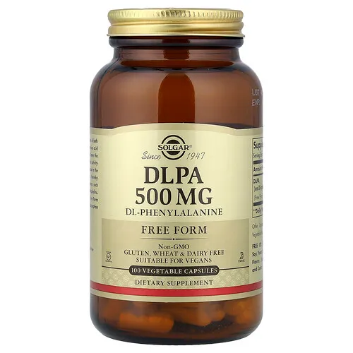 Solgar, DLPA, 500 mg, 100 cápsulas vegetales