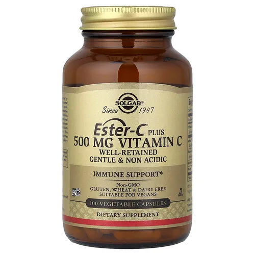 Solgar, Ester-C Plus, Vitamina C, 500 mg, 100 cápsulas vegetales