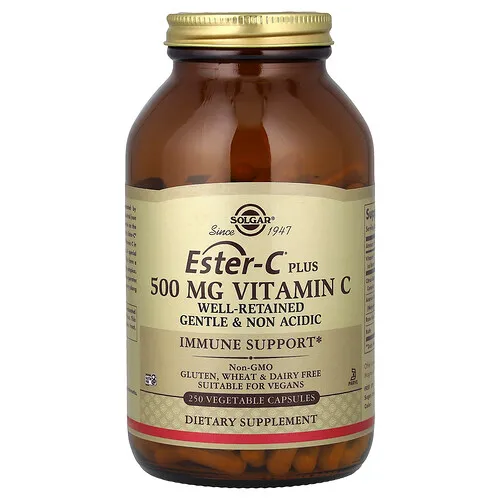 Solgar, Ester-C® Plus, Vitamina C, 500 mg, 250 cápsulas vegetales
