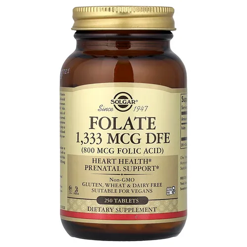 Solgar, Folato, 1333 mcg DFE, 250 comprimidos