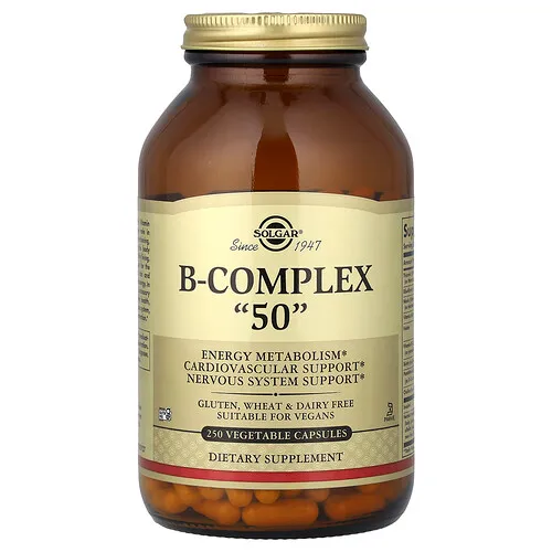 Solgar, Complejo de vitaminas B “50”, 250 cápsulas vegetales