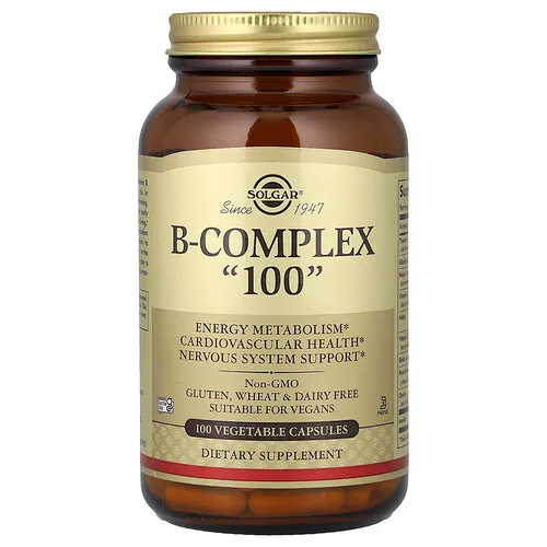 Solgar, Complejo de vitaminas B “100”, 100 cápsulas vegetales