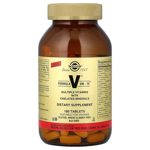 Solgar, Formula V®, VM-75®, 180 comprimidos