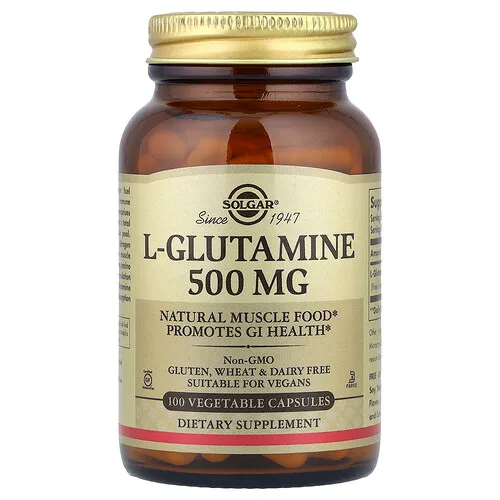 Solgar, L-glutamina, 500 mg, 100 cápsulas vegetales
